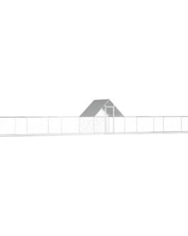 Hühnerstall 14 x 2 x 2 m verzinkter Stahl Tunnelform