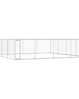 Hundezwinger 760 x 760 x 185 cm – verzinkter Stahl, Außenhaltung