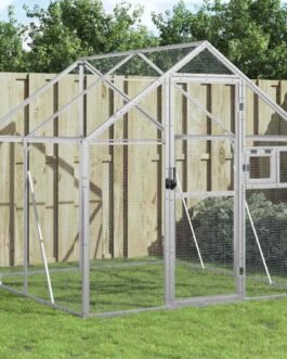 Außenvoliere 1,79 x 2 x 1,85 m – Aluminium, wetterfest