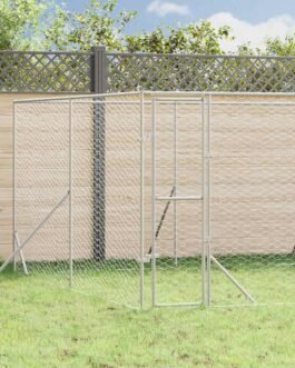 Hundezwinger 8 x 8 x 2 m – verzinkter Stahl, Außenhaltung