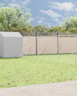 Hundezwinger 10 x 10 x 2,5 m – verzinkter Stahl, Außenhaltung