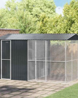 Außenvoliere 430 x 310 x 247 cm – verzinkter Stahl, wetterfest
