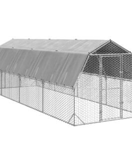 Hühnerstall 2,5 x 8 x 2,25 m verzinkter Stahl