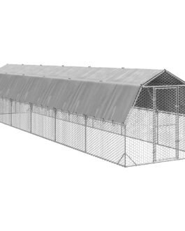Hühnerstall 2,5 x 12 x 2,25 m verzinkter Stahl